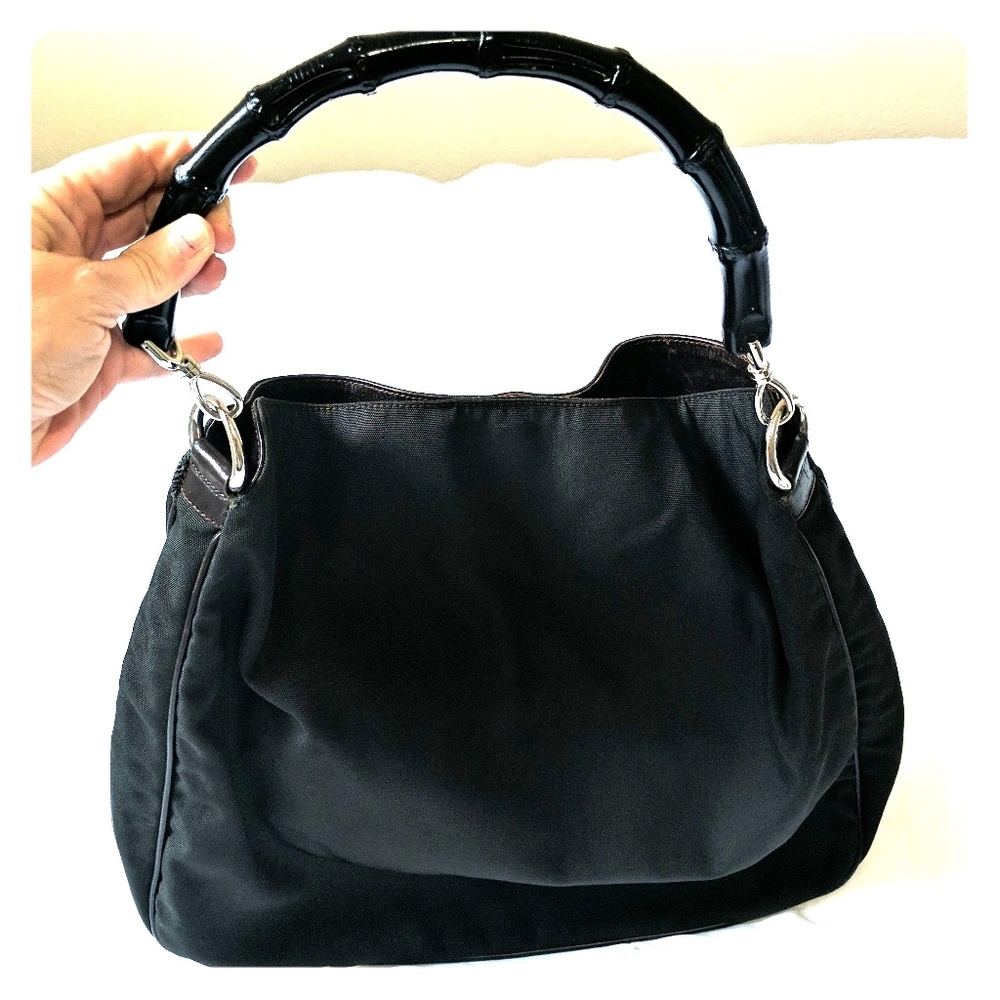 Authentic Black Gucci 2 Way Handbag